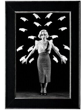 "Werid Photo Of Woman Smoking" Oddy Strange Weird Framed Photo PrintFr Fun Art